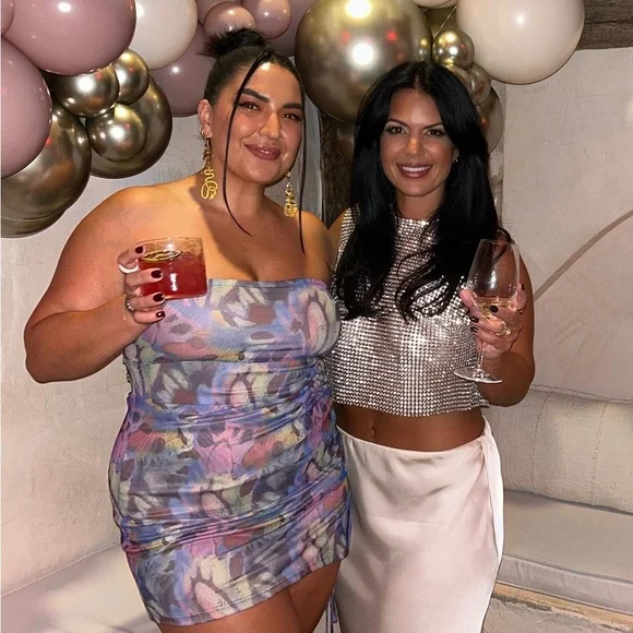 *LAST ONE* Main Character Energy Silver Rhinestone Top - Picture 15 of 17